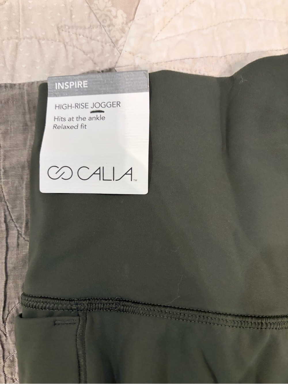 Calia High-Rise Jogger Pants in Olive